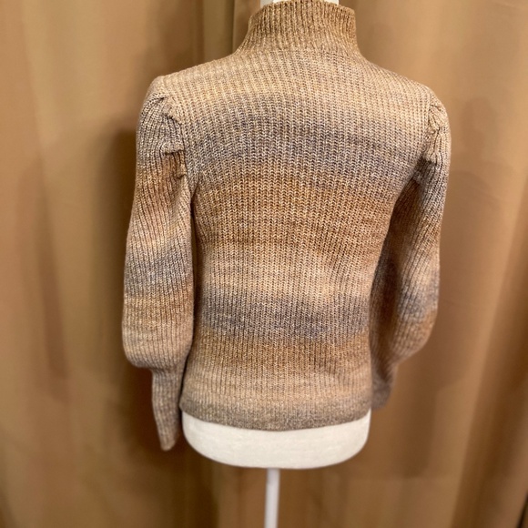 NEW! Leith Spacedyed Mock Neck, Puff Sleeve Sweater Size XS NWT! - Picture 6 of 9